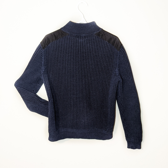 CALVIN KLEIN BLUE ZIP UP MEN'S SWEATER - Picture 7 of 8